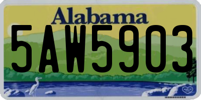 AL license plate 5AW5903