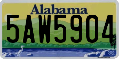 AL license plate 5AW5904