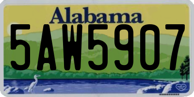 AL license plate 5AW5907