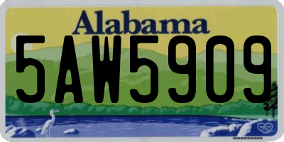AL license plate 5AW5909