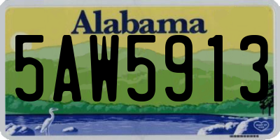 AL license plate 5AW5913