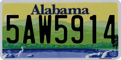 AL license plate 5AW5914