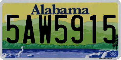 AL license plate 5AW5915