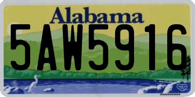 AL license plate 5AW5916