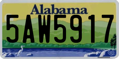AL license plate 5AW5917