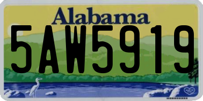 AL license plate 5AW5919