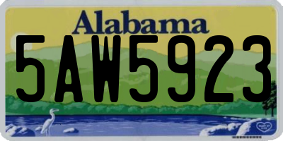 AL license plate 5AW5923
