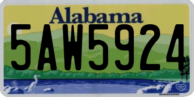AL license plate 5AW5924