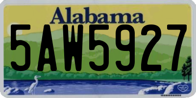 AL license plate 5AW5927