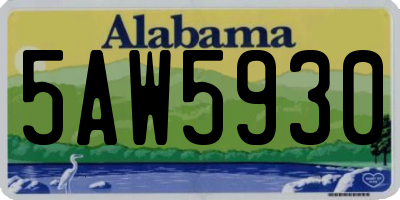 AL license plate 5AW5930