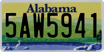 AL license plate 5AW5941