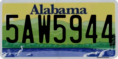 AL license plate 5AW5944
