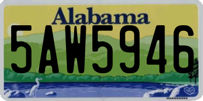 AL license plate 5AW5946