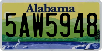 AL license plate 5AW5948