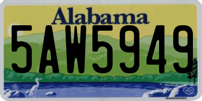 AL license plate 5AW5949