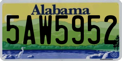 AL license plate 5AW5952