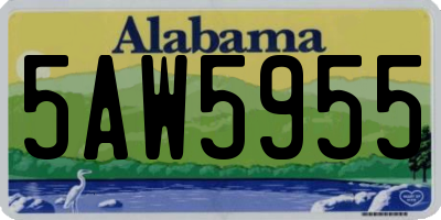 AL license plate 5AW5955