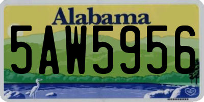 AL license plate 5AW5956