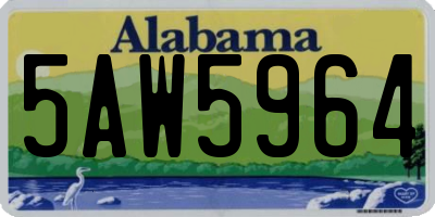 AL license plate 5AW5964