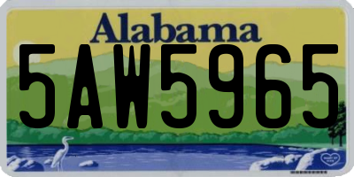 AL license plate 5AW5965