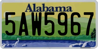 AL license plate 5AW5967