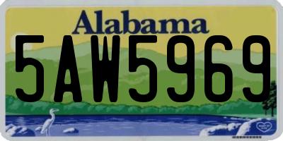 AL license plate 5AW5969
