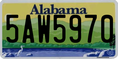 AL license plate 5AW5970