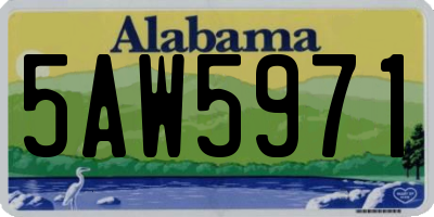 AL license plate 5AW5971