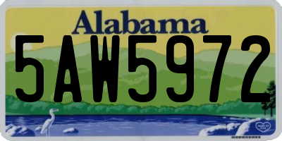 AL license plate 5AW5972