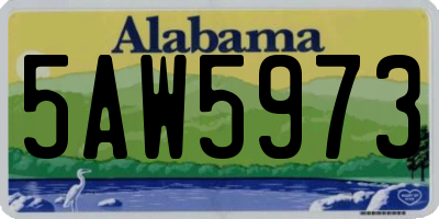 AL license plate 5AW5973