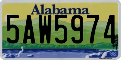 AL license plate 5AW5974