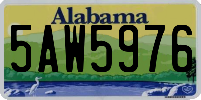 AL license plate 5AW5976