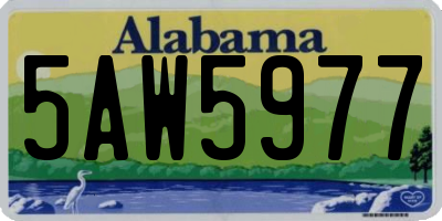 AL license plate 5AW5977