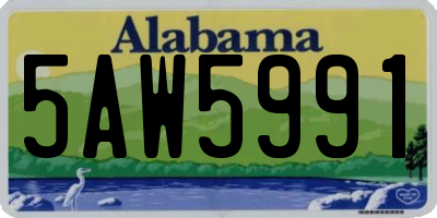 AL license plate 5AW5991