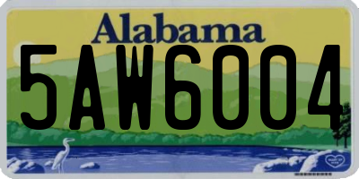 AL license plate 5AW6004