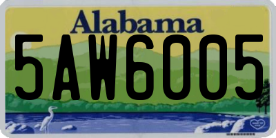 AL license plate 5AW6005