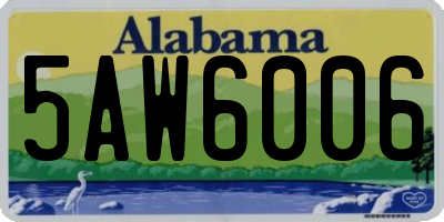 AL license plate 5AW6006