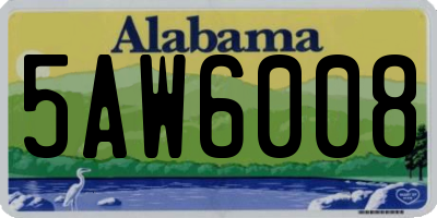 AL license plate 5AW6008