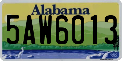 AL license plate 5AW6013
