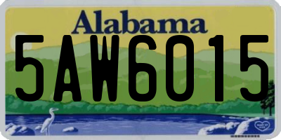 AL license plate 5AW6015