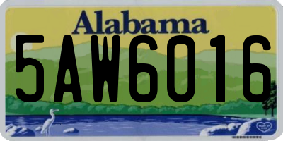 AL license plate 5AW6016