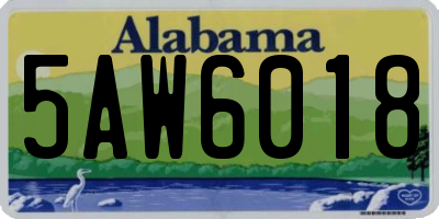 AL license plate 5AW6018