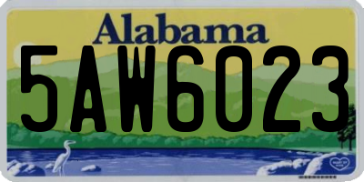 AL license plate 5AW6023