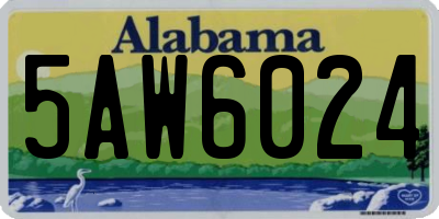 AL license plate 5AW6024