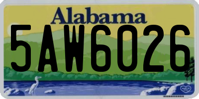 AL license plate 5AW6026