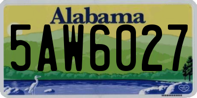 AL license plate 5AW6027