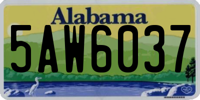 AL license plate 5AW6037