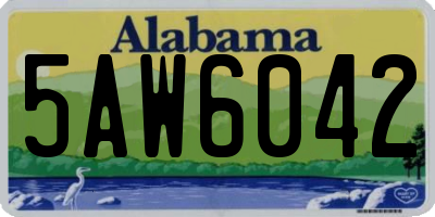 AL license plate 5AW6042