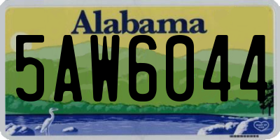 AL license plate 5AW6044
