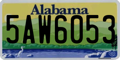 AL license plate 5AW6053